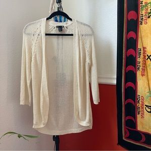 h&m ♡ cream knit cardigan